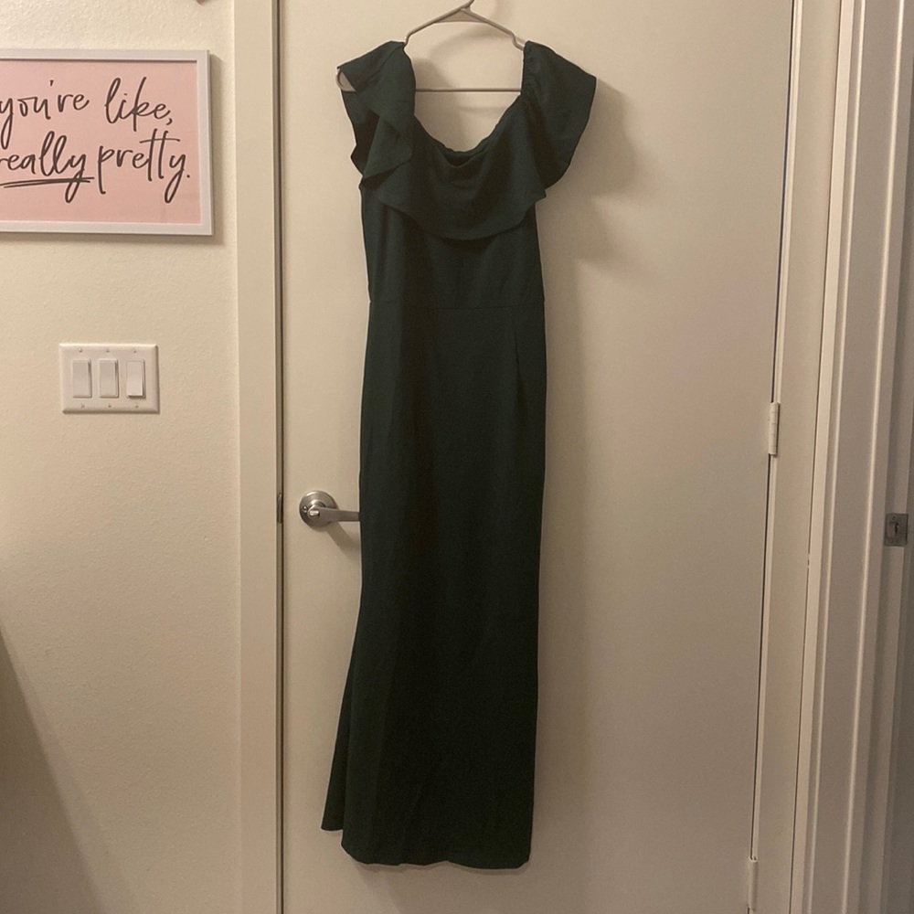 Hunter green evening dress